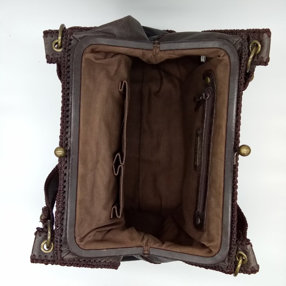 Vintage Isabella Fiore Brown Beaded Leather Purse - Picture 13 of 15